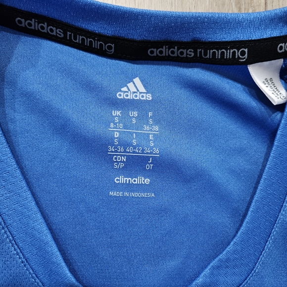 Adidas Long Sleeve Athletic Top, Size S, Blue - Picture 4 of 8